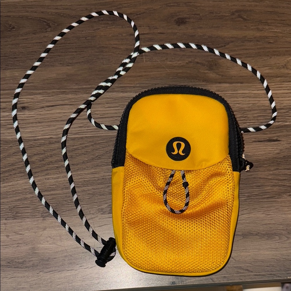 Lululemon Yellow Belt Bag with Black Accents